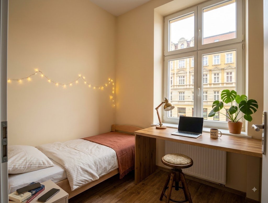 Pokój w mieszkaniu studenckim